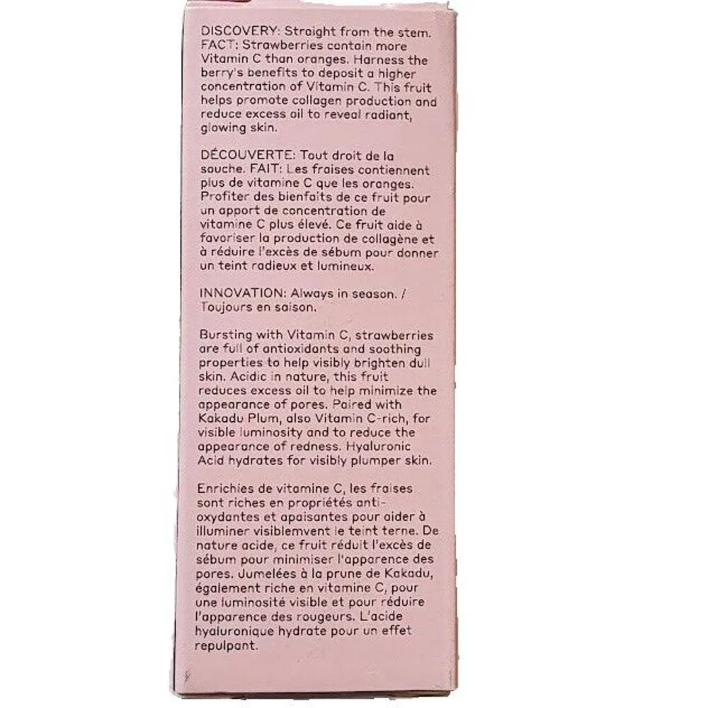 Volition Beauty Strawberry-C Brightening Serum Vitamin C Hyaluronic 1 oz Dropper